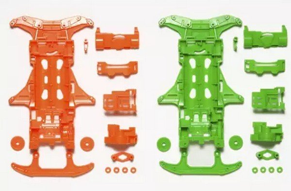 Tamiya 95355 - VS Fluorescent Chassis Orange/Green