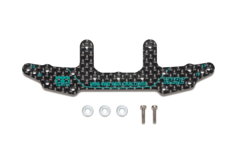 Tamiya 95685 - Jr HG 3mm Carbon Rear Stay Tamiya Asia Challenge TMAC Limited (Green Logos)