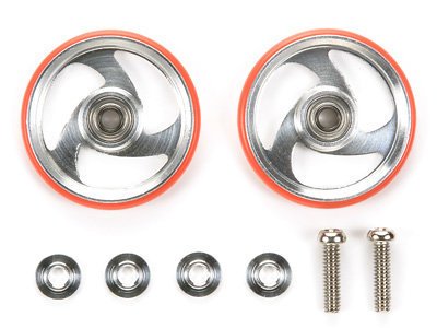 Tamiya 94787 - JR 19mm Aluminium Roller Red - w/Plastic Ring