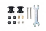Tamiya 15529 - Low Friction Plastic Double Rollers (Black/13-13mm)