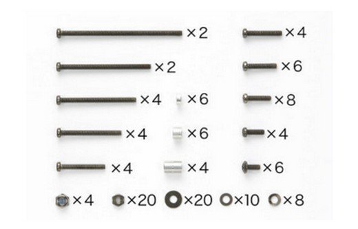 Tamiya 95233 - Black Plated Screw Set