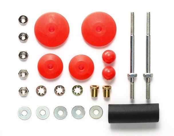 Tamiya 95401 - Large Diameter Stabilizer Head Set 11mm/15mm (Red)