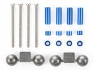 Tamiya 94753 - JR Aluminum Spacer Set Blue - 12mm/3mm/1.5mm/4pcs