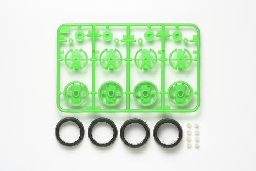 Tamiya 94958 - Large Dia. 1Way Wheel Set For X&XX Fluorescent Green