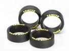 Tamiya 95080 - Super Hard Low-Profile Tire w/ Yellow Lettering