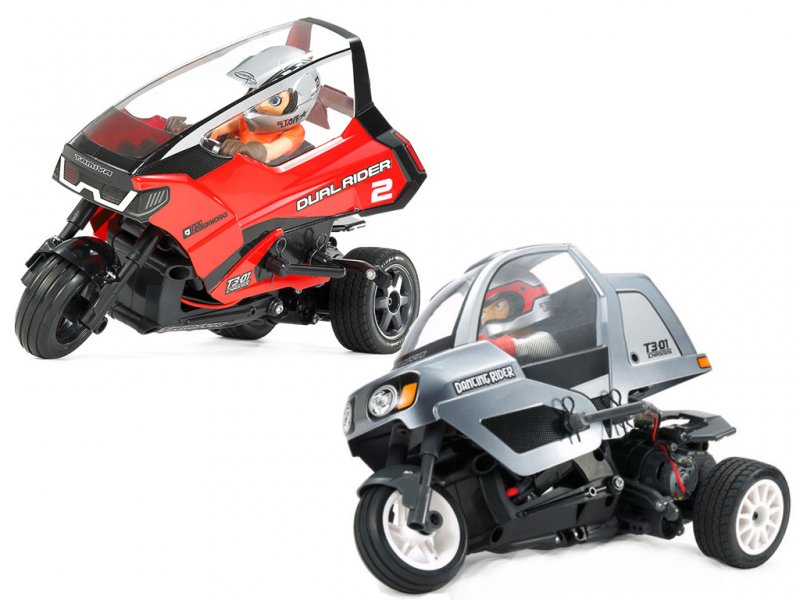 Tamiya T3-01 Combo Set (57405 Dancing Rider Trike & 57407 Dual Rider) 1/8 Scale Star Unit Triple Wheel Series