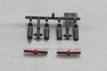 Tamiya 49324 - 3 x 23mm Aluminum Turnbuckle Shafts (Red/2pcs(