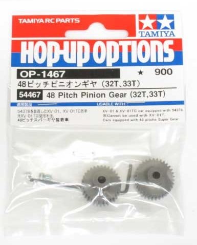 Tamiya 54467 - 48 Pitch Pinion Gear 32T,33T OP.1467 OP-1467