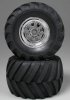 Tamiya 9805619 - 1/10 Rear Tire and Wheels set for 58242 Wild Willy
