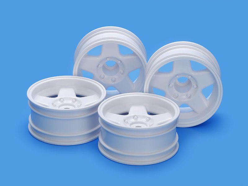 Tamiya 22077 - The Hornet One-piece Large Diameter Rally Block Wheels (26mm, Front & Rear) OP-2077