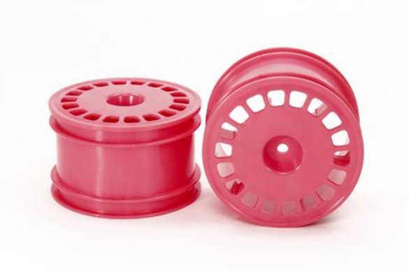 Tamiya 47399 - Large Dish Wheels (Rear, 62/35, Pink)
