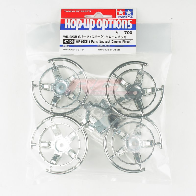 Tamiya 47409 - WR-02CB S-Parts (Spokes) (Chrome Plated)