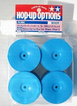 Tamiya 49204 - Medium-Narrow Blue Dish Wheels (Offset 0)