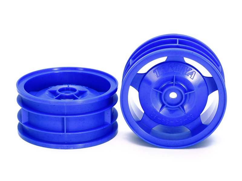 Tamiya 54681 - 4WD Buggy Front Star-Dish Wheels (Blue) OP-1681