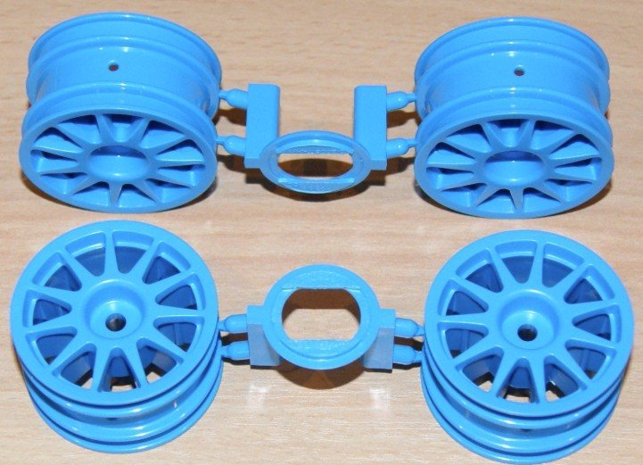 Tamiya 9335708 - GoPro Monster Sport Super Swift M-05 Wheels (Light Blue)