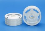 Tamiya 22044 - 2WD Buggy Front Star Dish Wheels (Hex Hub, White) for the TD2 Chassis