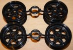 Tamiya 9335066 - Egress Wheels (Front & Rear,Black) 58583/58079