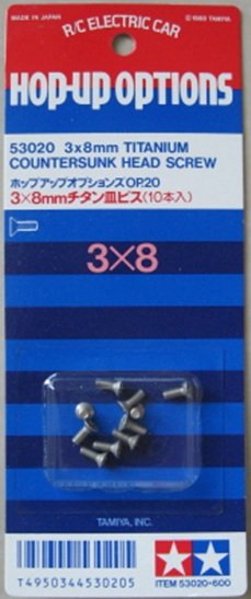 Tamiya 53020 - 3x8mm Titanium C. H. Screw OP-20