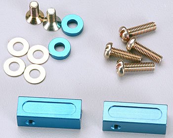 Tamiya 49196 - Short Aluminum Servo Stays Blue