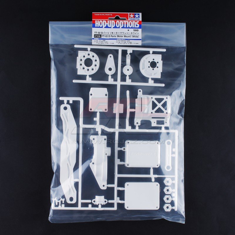 Tamiya 47336 - White TT-02 D-Parts (Motor Mount)