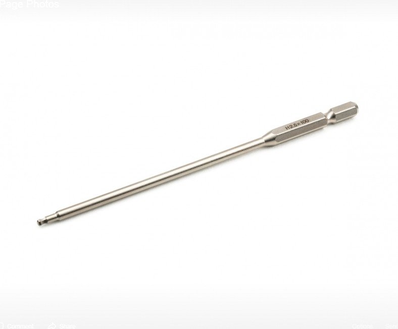 Tamiya 69935 - Hex Wrench Screwdriver Bit (Ball End, 2.5mm) (for 74089/74152)