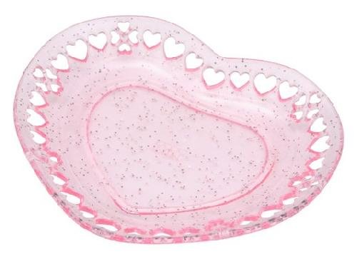 Tamiya 76653 - Mini Heart Dish Pink Lame 87mm