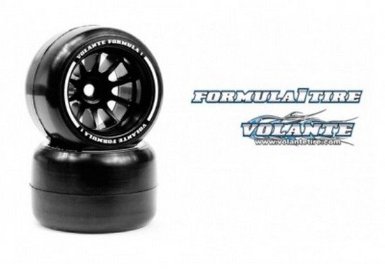 VOLANTE F1 Rear Rubber Slick Tires Asphalt Hyper Soft Compound Preglued