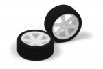 XRAY 389536 Front Foam Tire Mounted (2) - Hard