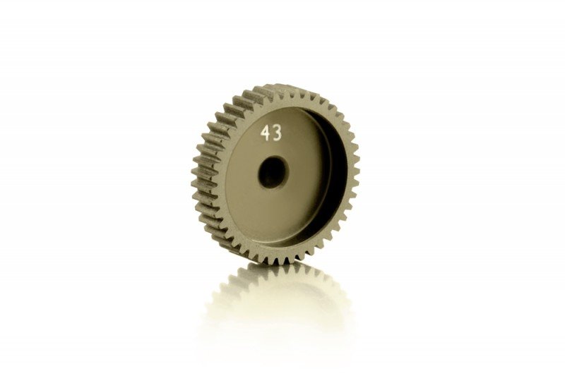 XRAY 305993 Aluminum Narrow Pinion Gear - Hard Coated 43T / 64