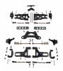 XRAY 300900 Composite C-Hub Suspension Option Set - Complete Front + Rear