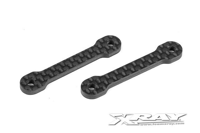 XRAY 371050 X10 Graphite Mounting Plate Risers 2.5mm (2)