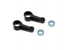 XRAY 302517-K - X4 Aluminium Dual Steering Arm - Black + Ball-bearings (2)