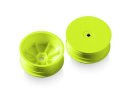 XRAY 329910-Y - 2WD Front Wheel Aerodisk With 12mm Hex - Yellow - Hard (2)