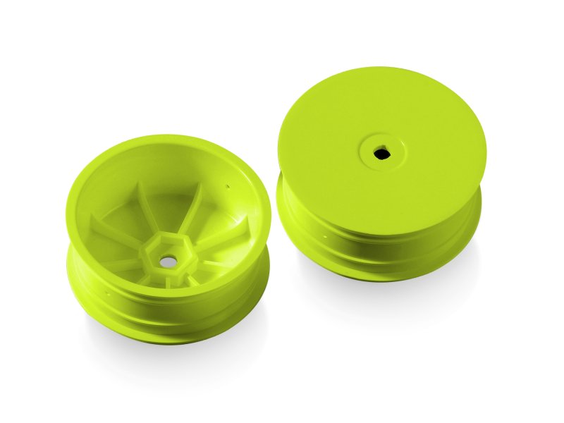 XRAY 369912-Y - 4WD Front Wheel Aerodisk With 12mm Hex Ifmar - Yellow - Hard (2)