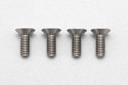 Yokomo RP-042-08A M3x8mm High Precision Cutting Titanium flat head socket screw