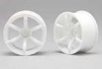 Yokomo RP-6213W8 - RP Drift Wheel 6 Spoke 01 Offset 8 mm White