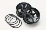 Yokomo TW-5313B7 6 spoke wheel Offset7 / Black for drifting (2 each)