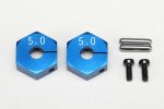 Yokomo Y2-011CBL5 Aluminum clamp type wheel hub (Blue) 5.0mm