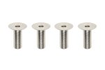 Yokomo ZC-F38SH High-Precision Machining FH Screws (120?) for MS2.0 Aluminum Chassis M3x8mm (4pcs)